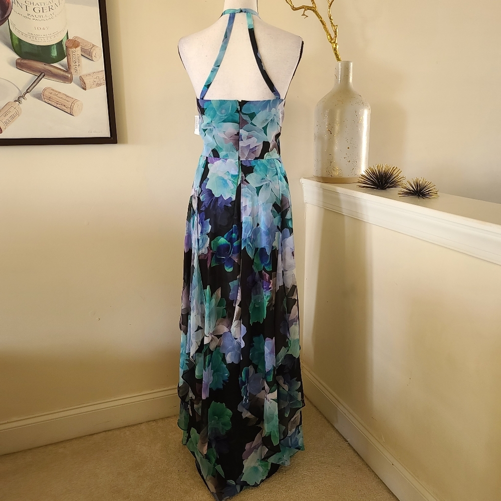 🔥 Aqua Tropical Layered Formal Dress - Picture 5 of 13